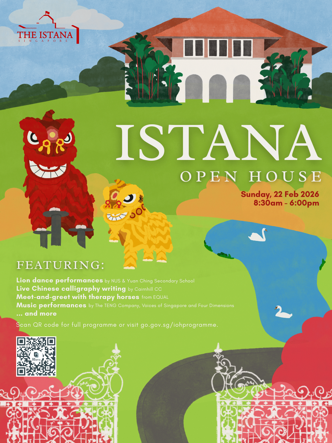 Publicity poster for the Lunar New Year Istana Open House 2026